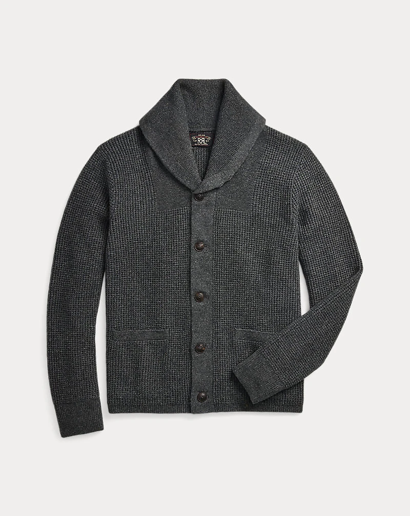 Waffle-Knit Cashmere Cardigan