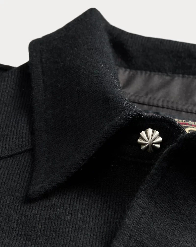 Wool-Cashmere Western Shirt Sweater