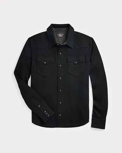 Wool-Cashmere Western Shirt Sweater