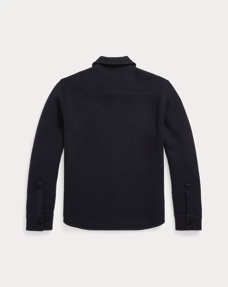 Birdseye Jacquard Wool Workshirt Sweater