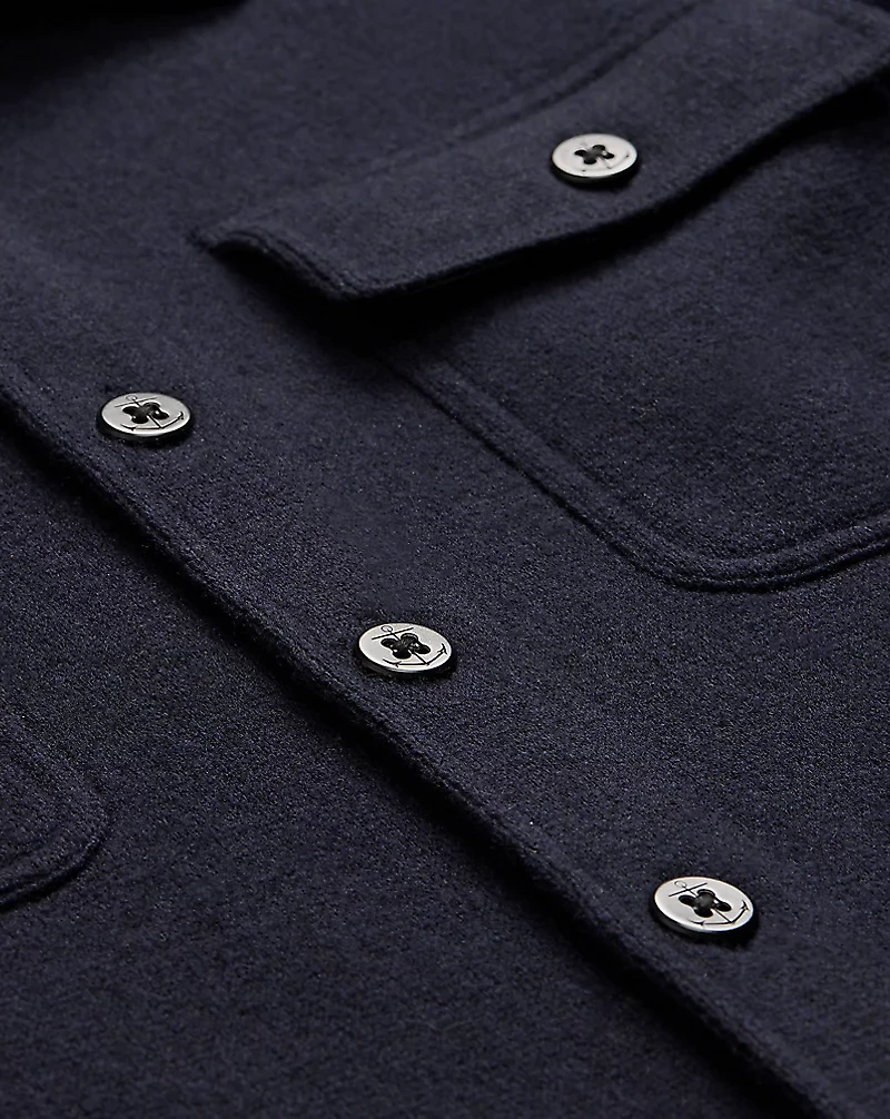 Birdseye Jacquard Wool Workshirt Sweater