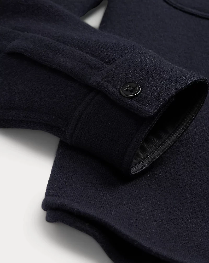 Birdseye Jacquard Wool Workshirt Sweater