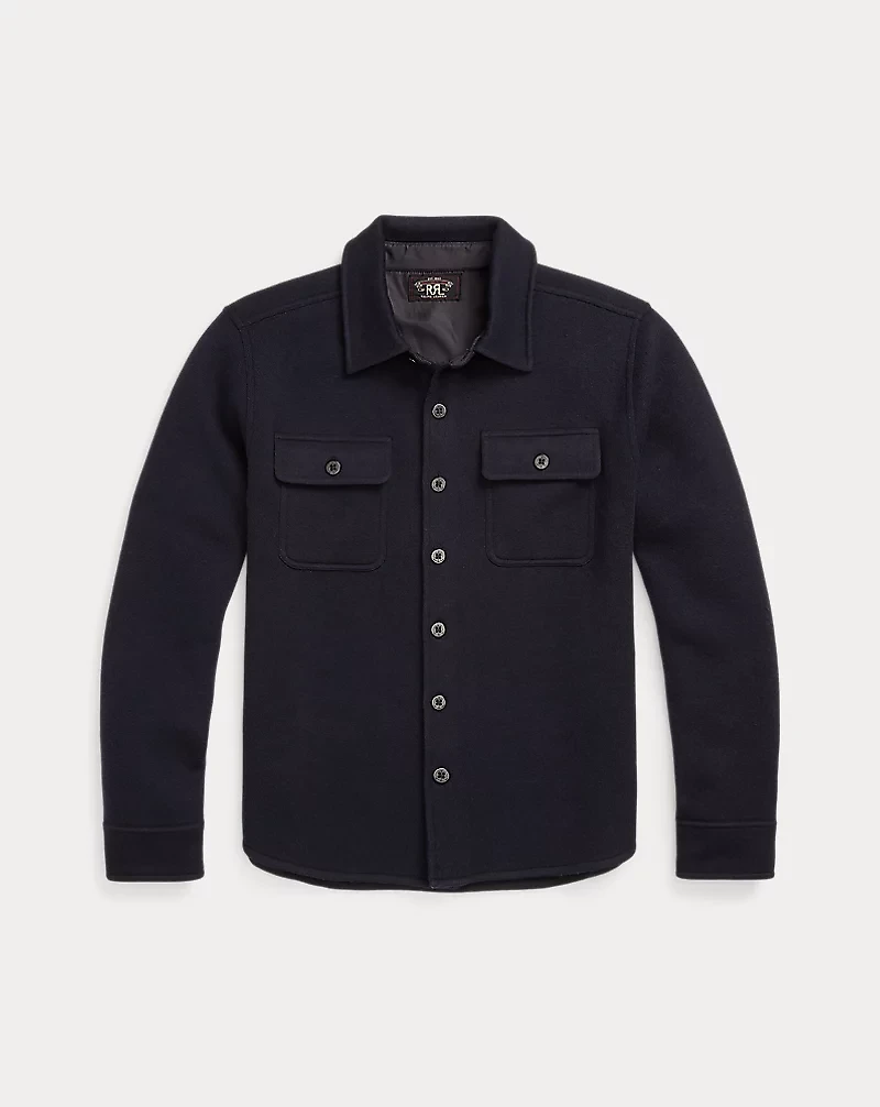 Birdseye Jacquard Wool Workshirt Sweater