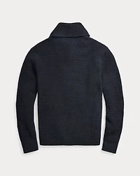 Cotton Shawl-Collar Cardigan