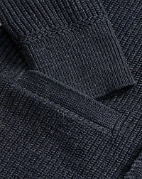 Cotton Shawl-Collar Cardigan