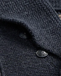 Cotton Shawl-Collar Cardigan