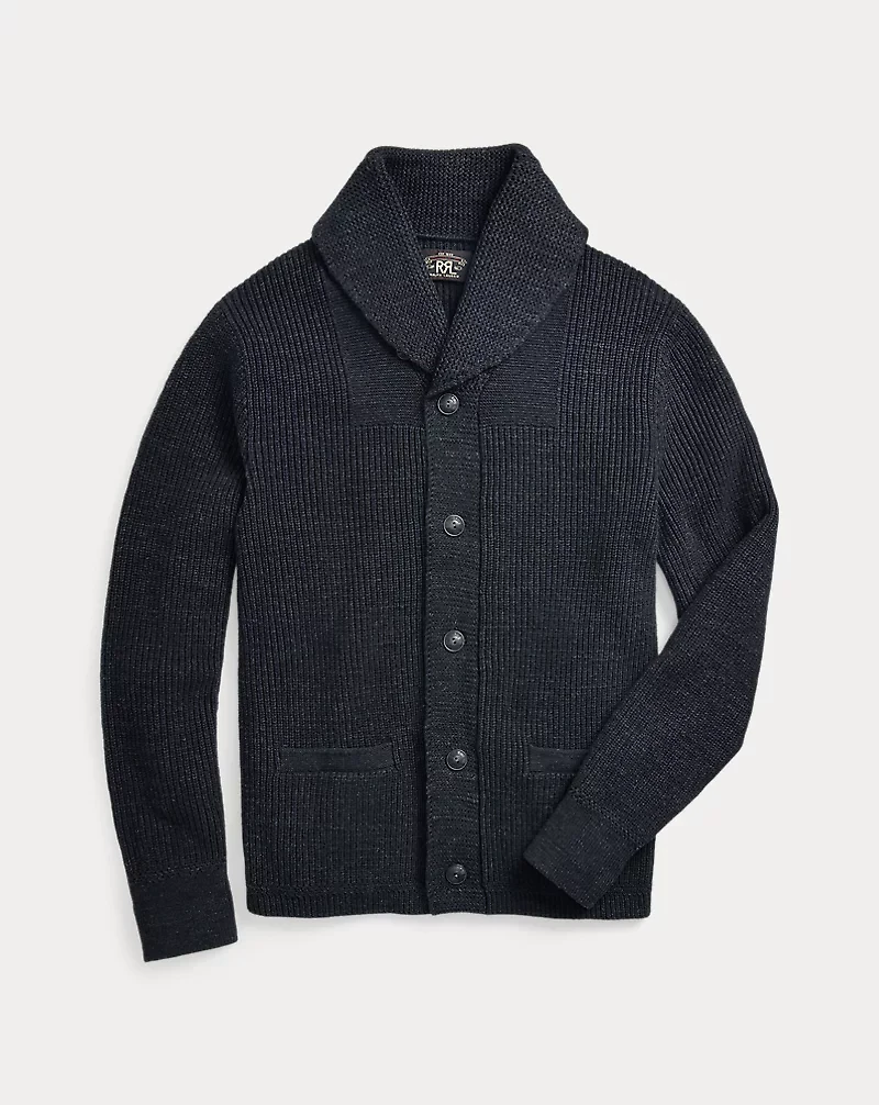 Cotton Shawl-Collar Cardigan