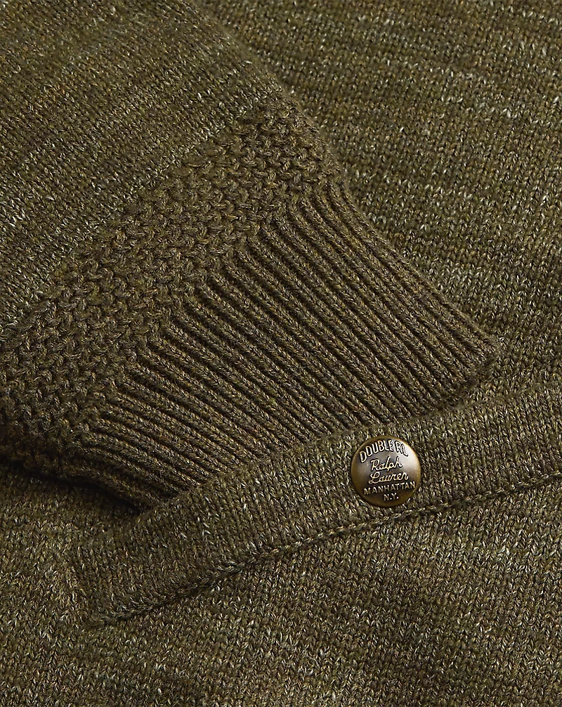 Cotton-Wool Full-Zip Sweater