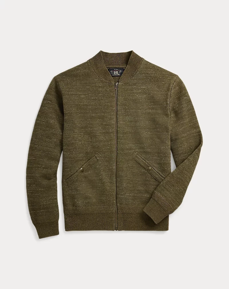 Cotton-Wool Full-Zip Sweater