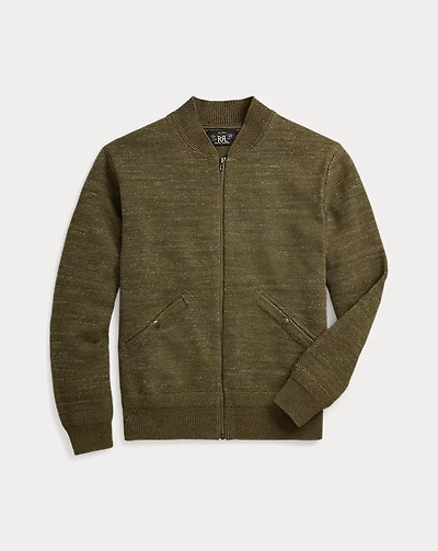 Cotton-Wool Full-Zip Sweater