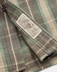 Slim Fit Plaid Twill Western Shirt