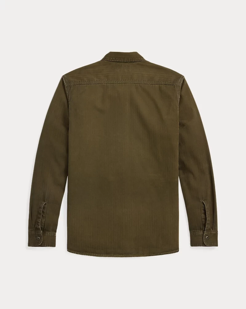 Garment-Dyed Herringbone Twill Workshirt