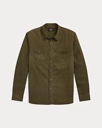 Garment-Dyed Herringbone Twill Workshirt
