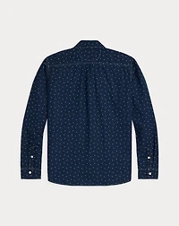 Dot-Print Indigo Workshirt