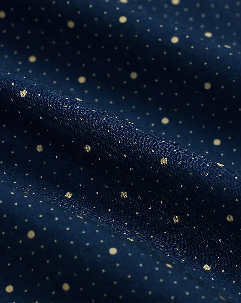 Dot-Print Indigo Workshirt