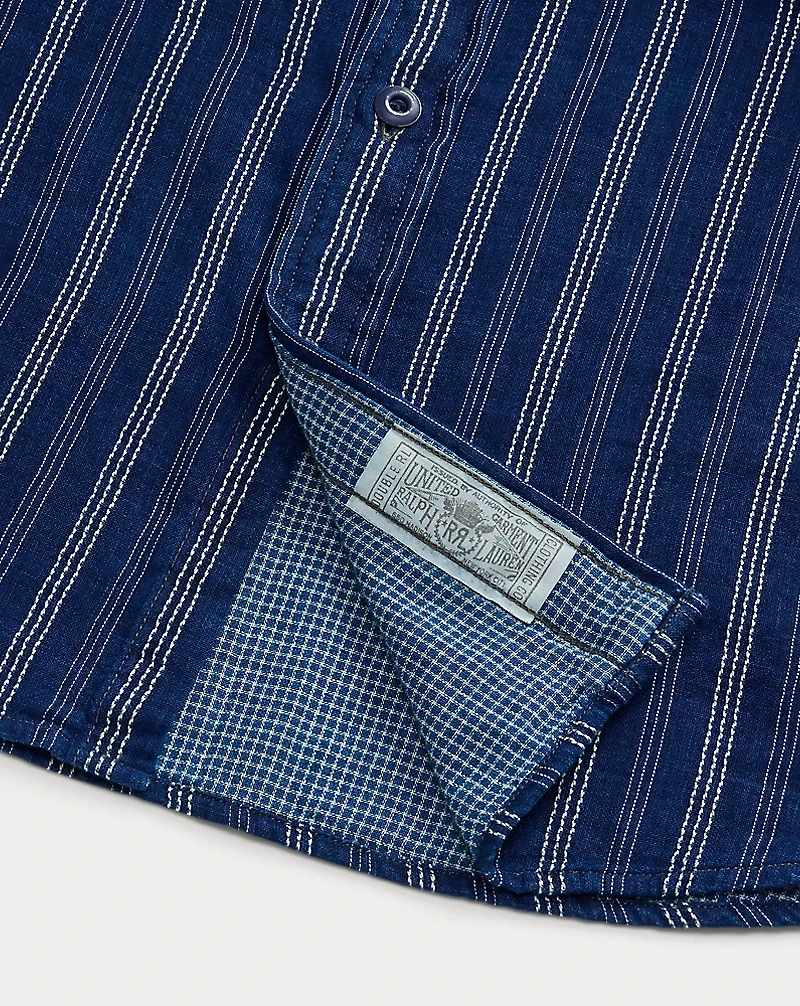 Indigo Striped Double-Faced Workshirt