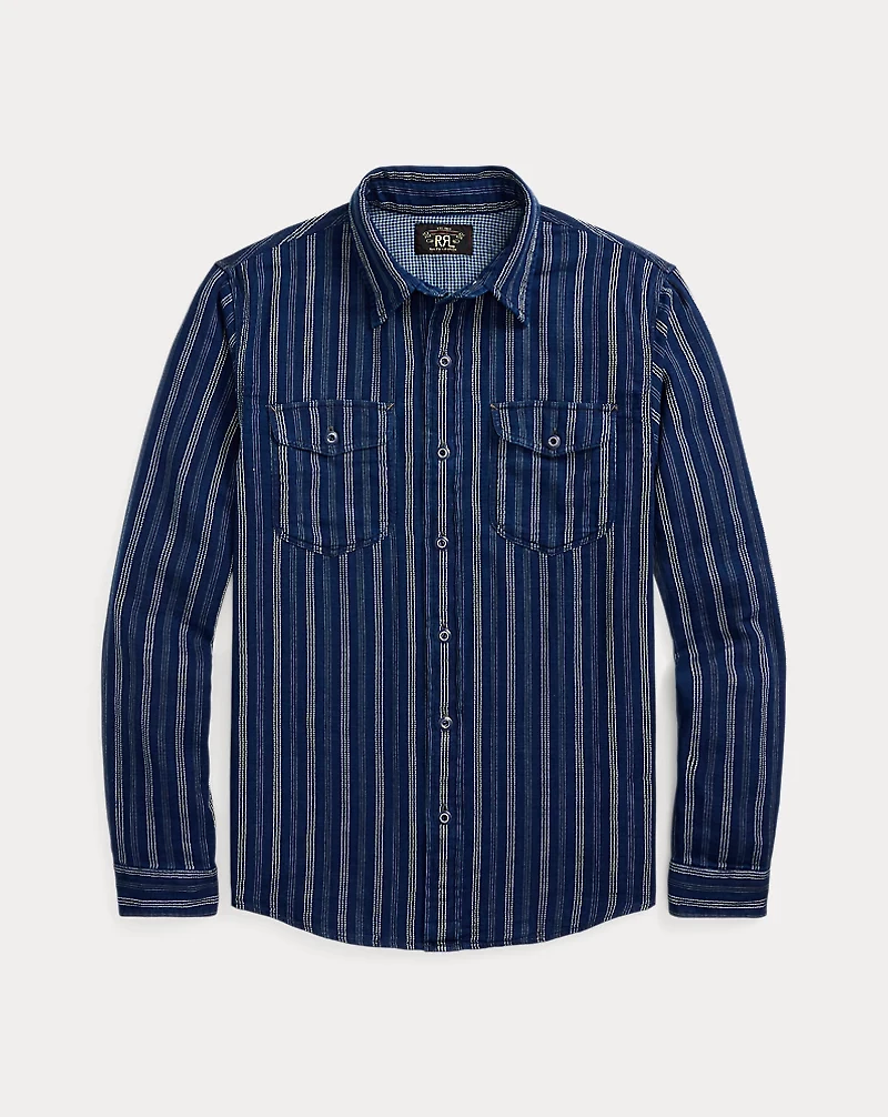 Indigo Striped Double-Faced Workshirt