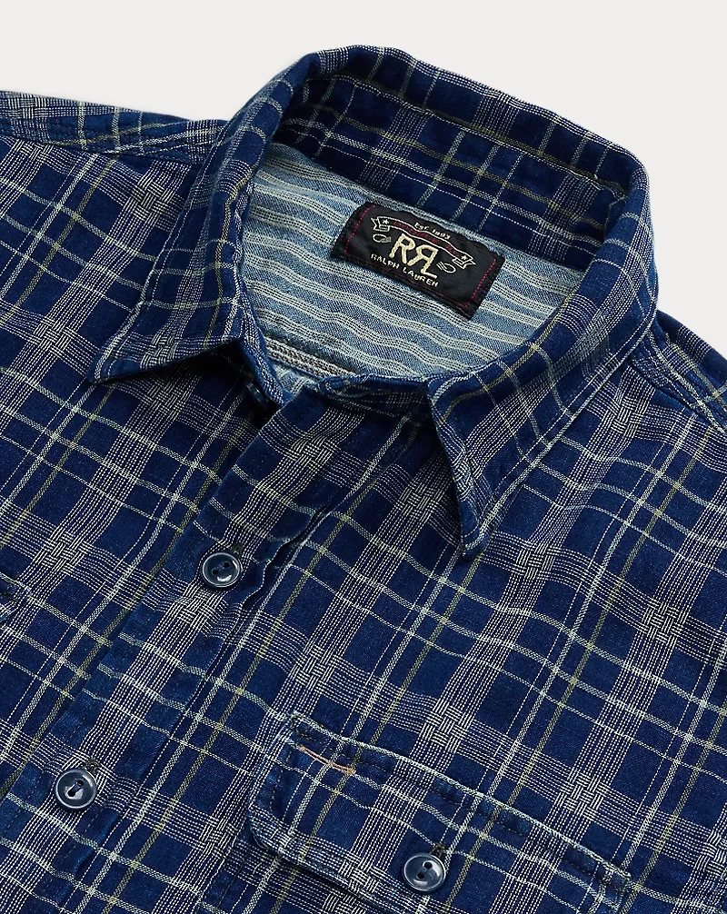 Indigo Plaid Double-Faced Workshirt