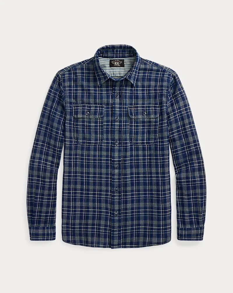Indigo Plaid Double-Faced Workshirt