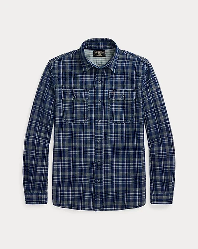 Indigo Plaid Double-Faced Workshirt