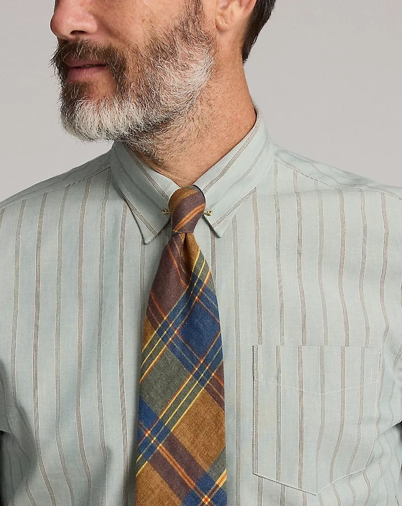 Slim Fit Striped Dobby Shirt