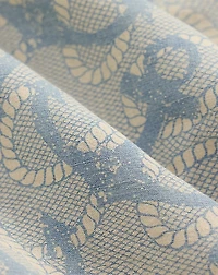 Indigo Anchor-Print Camp Shirt