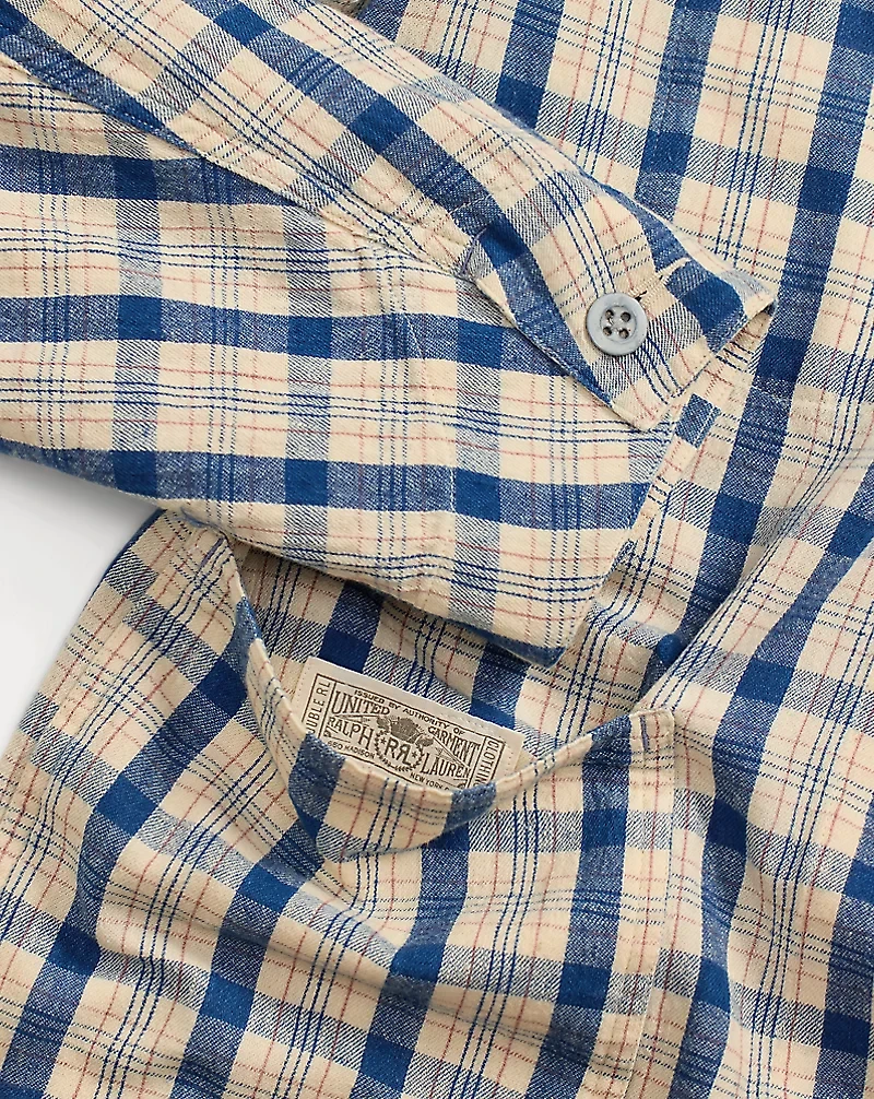 Indigo Plaid Twill Engineer Jacket