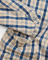Indigo Plaid Twill Engineer Jacket