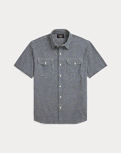 Indigo Checked Seersucker Workshirt