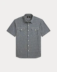 Indigo Checked Seersucker Workshirt