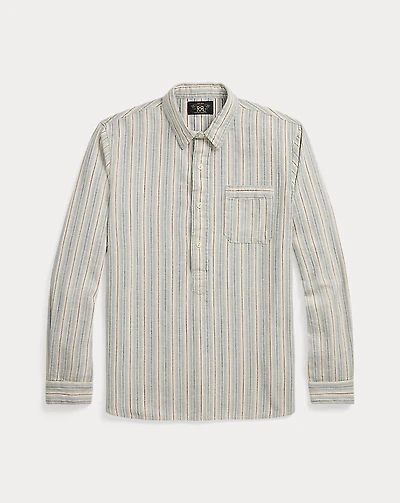 Striped Twill Popover Shirt