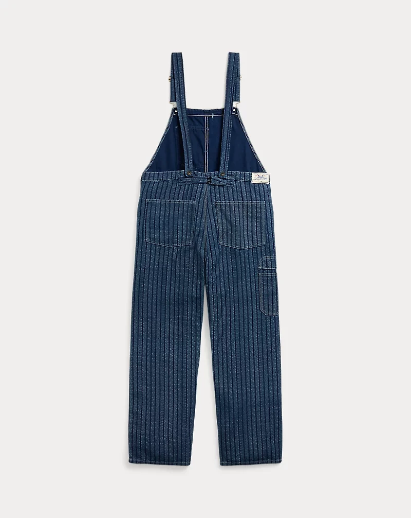Indigo Striped Twill Overall