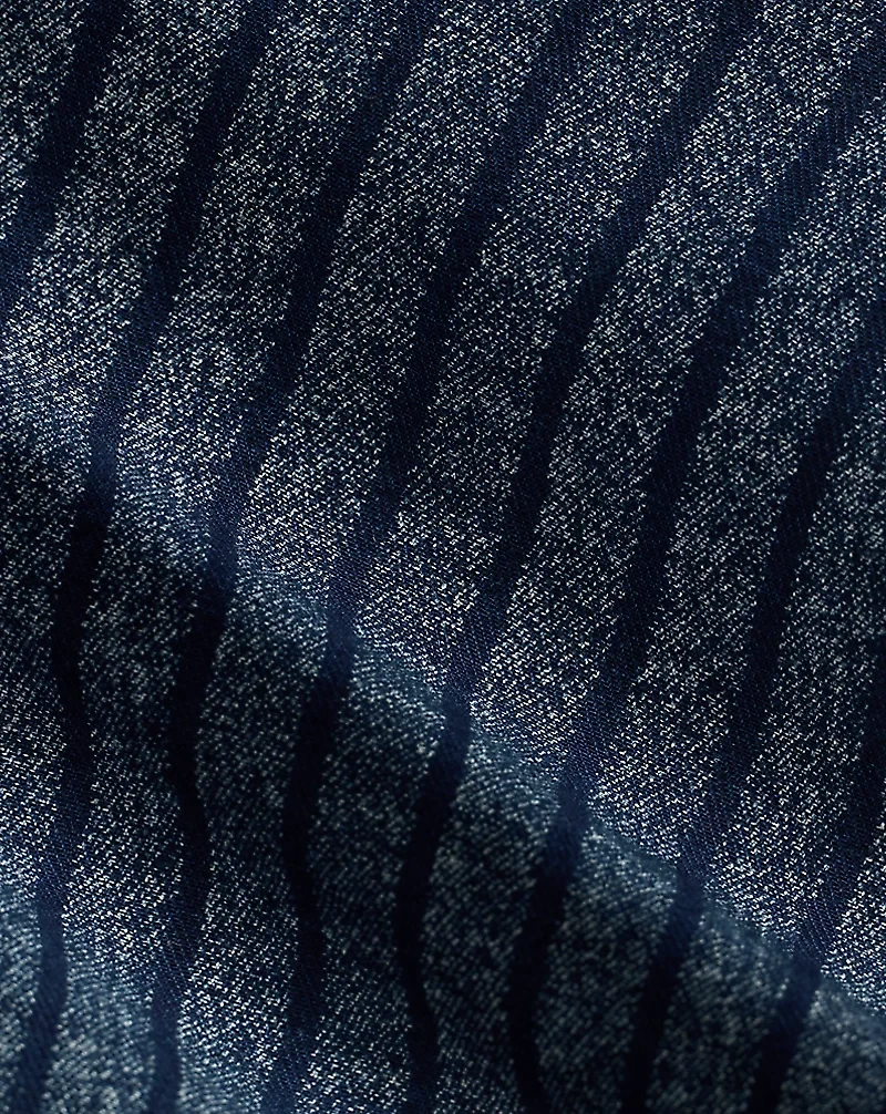 Indigo Striped Twill Overall