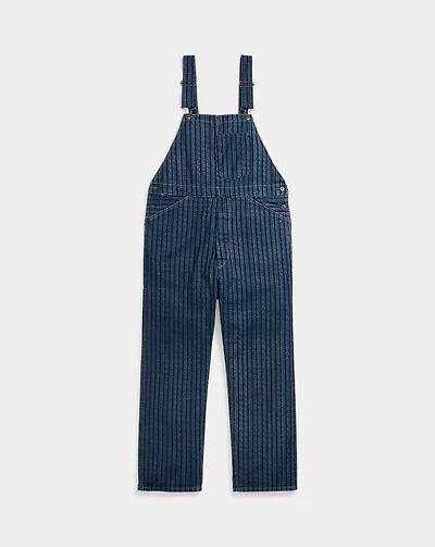 Indigo Striped Twill Overall