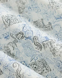 Nautical-Print Oxford Officer’s Short
