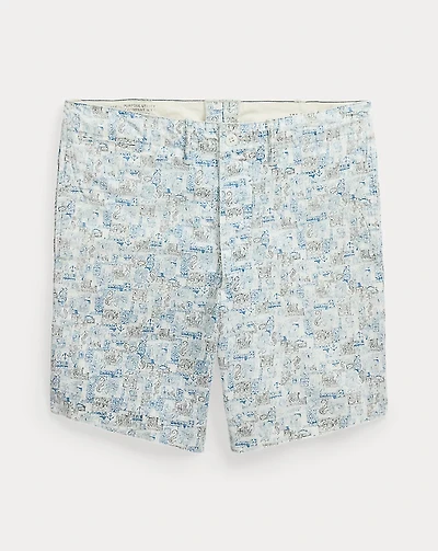 Nautical-Print Oxford Officer’s Short