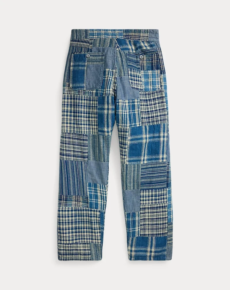 Indigo Patchwork Drawstring Pant