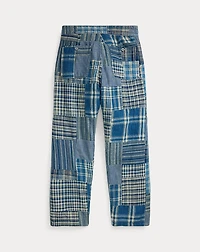 Indigo Patchwork Drawstring Pant