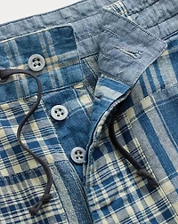 Indigo Patchwork Drawstring Pant