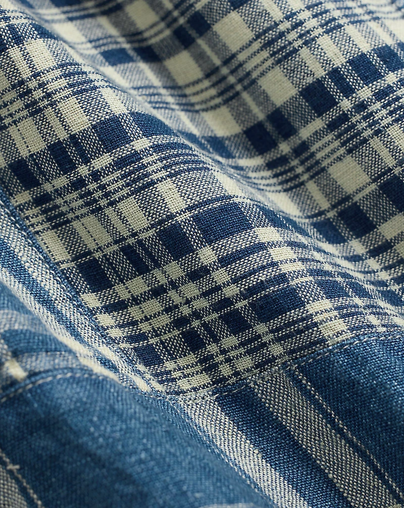 Indigo Patchwork Drawstring Pant