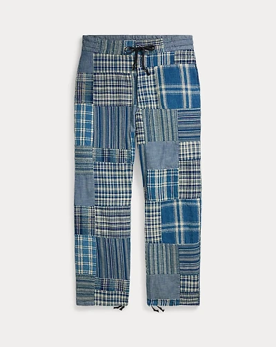 Indigo Patchwork Drawstring Pant