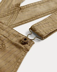 Striped Linen-Cotton Overall