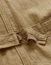 Striped Linen-Cotton Overall
