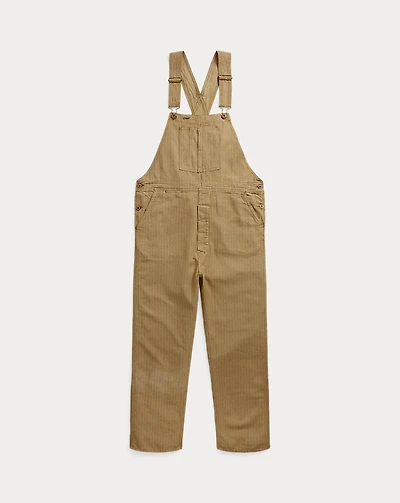 Striped Linen-Cotton Overall