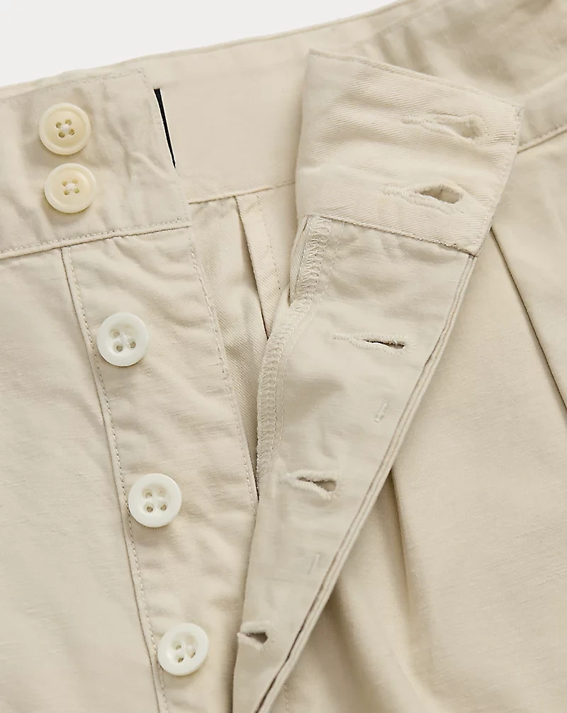 Pleated Twill Short