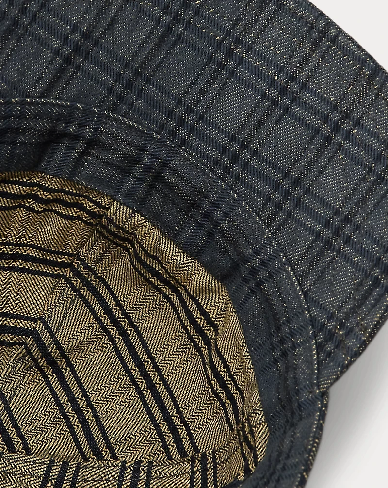 Plaid Jacquard Denim Engineer Cap