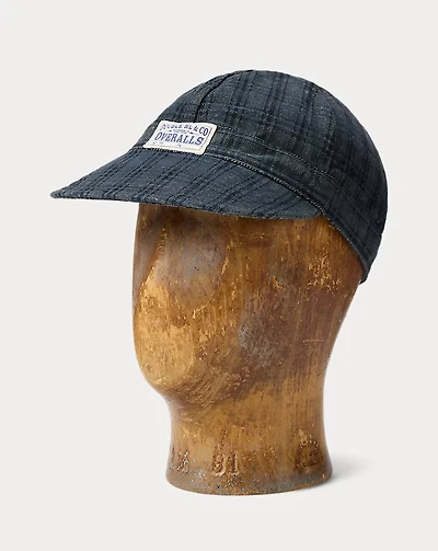 Plaid Jacquard Denim Engineer Cap