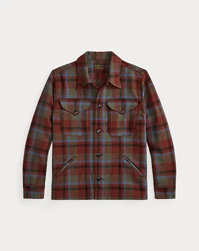 Plaid Wool Twill Shirt Jacket