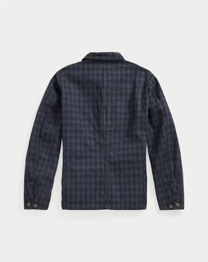Plaid Jacquard Denim Jacket