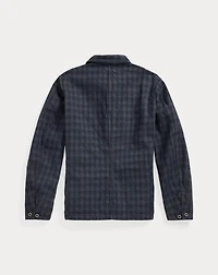 Plaid Jacquard Denim Jacket